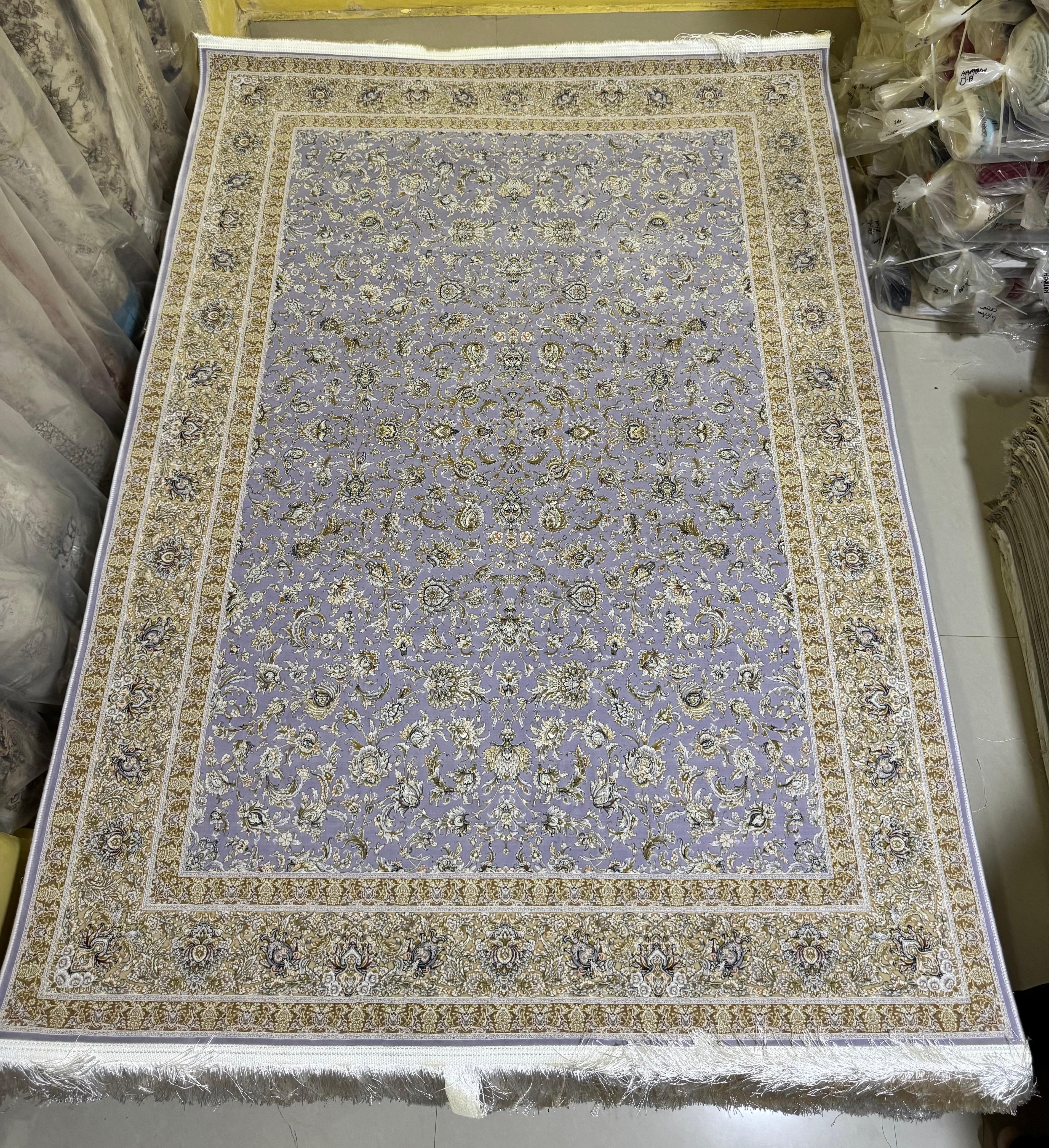 Tahira Iranian Imported Lavender Rug 1500 Reeds