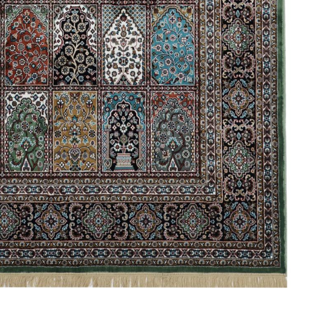 Green Persian Silk Carpet For Living Room & Bed Room