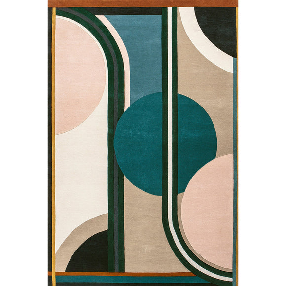Disa Modern Multicolored Hand Tufted New Zealand Wool Rug
