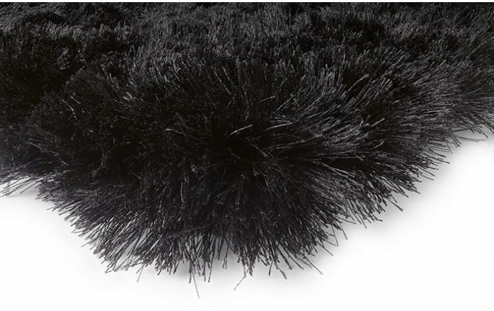 Black Handcrafted Microfiber Solid Super Soft Shaggy Carpet