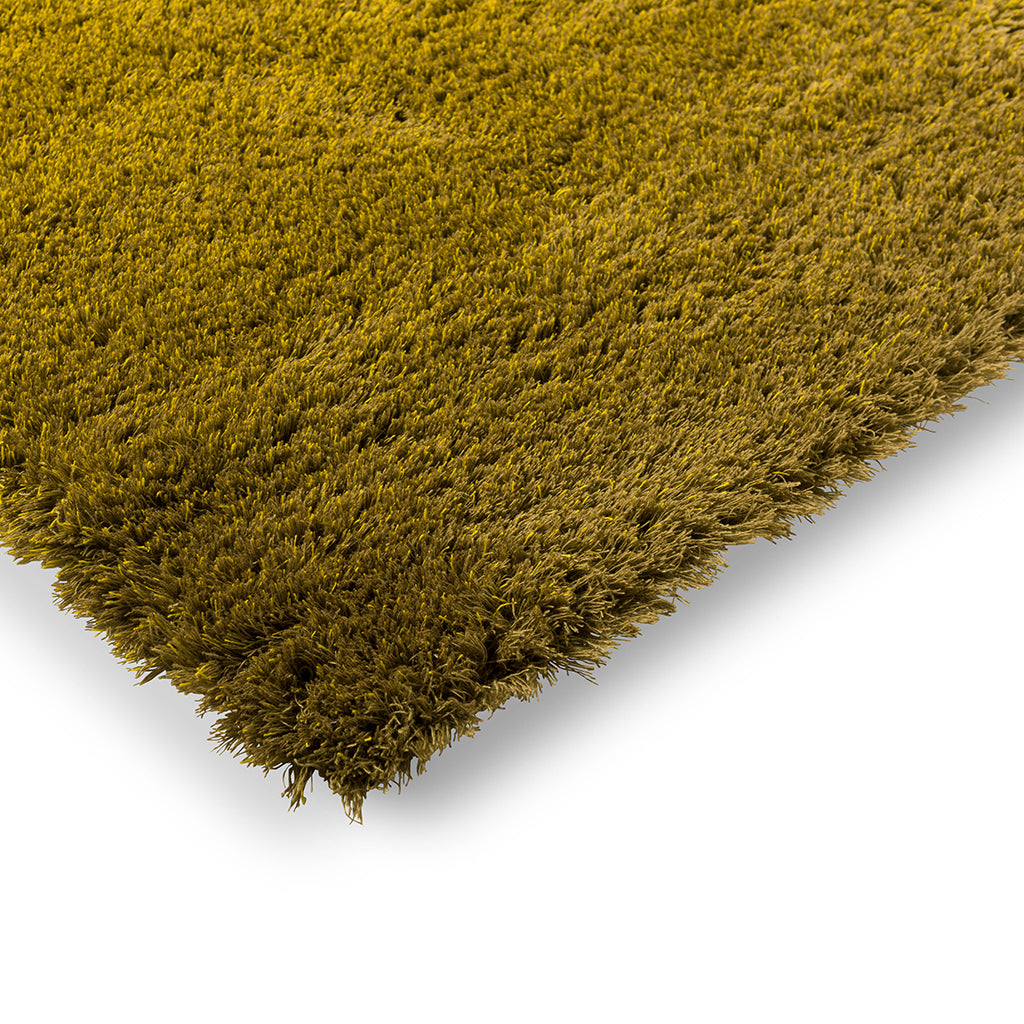 Olive Handcrafted Microfiber Solid Super Soft Shaggy Carpet