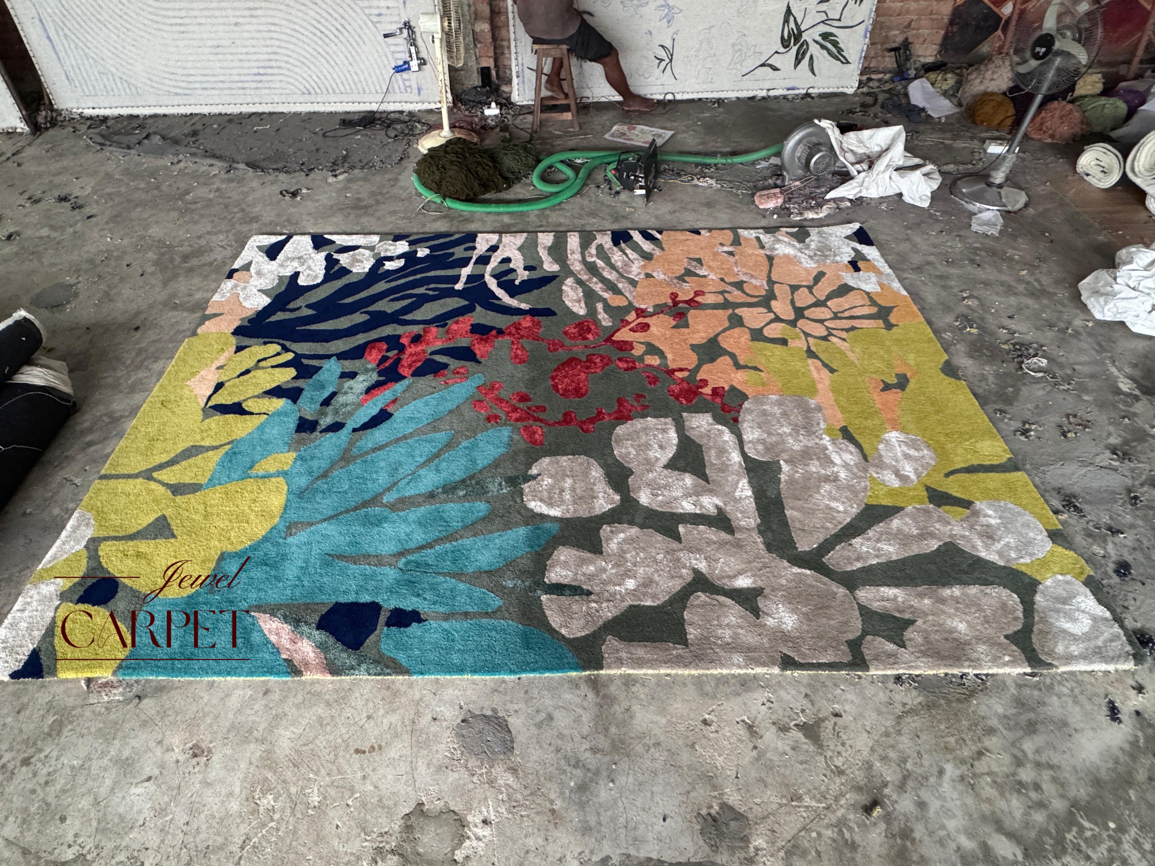 Marine Hand Tufted Wool Designer Carpet