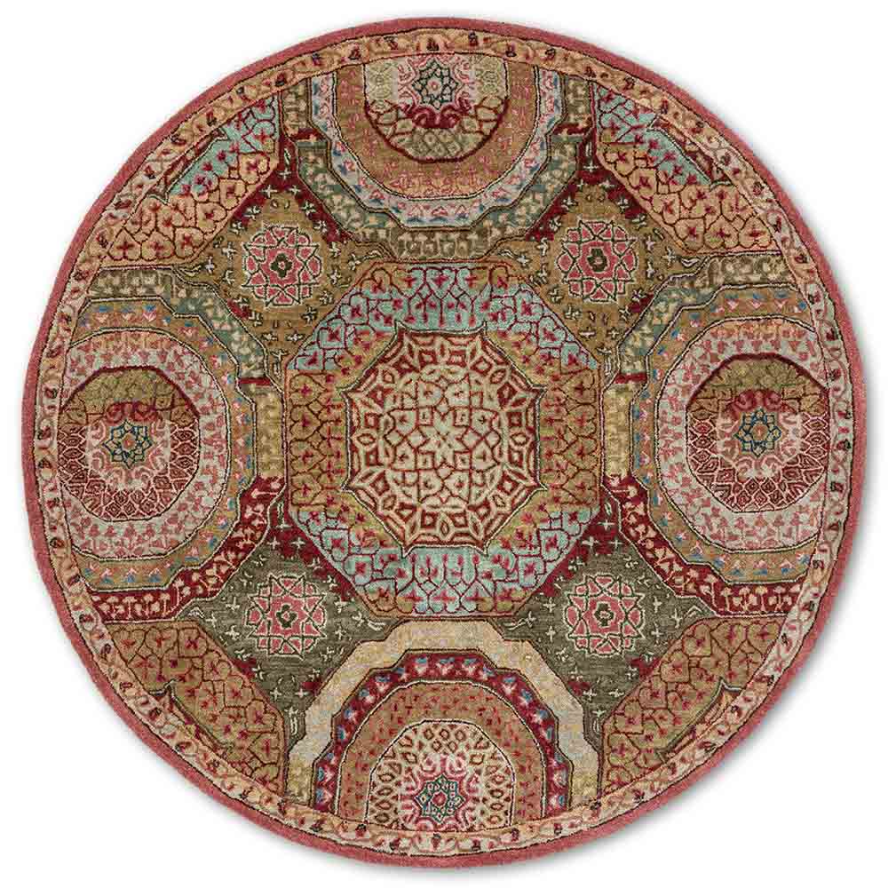 Jarett Multicolor Traditional Hand Tufted Woollen Round Rug