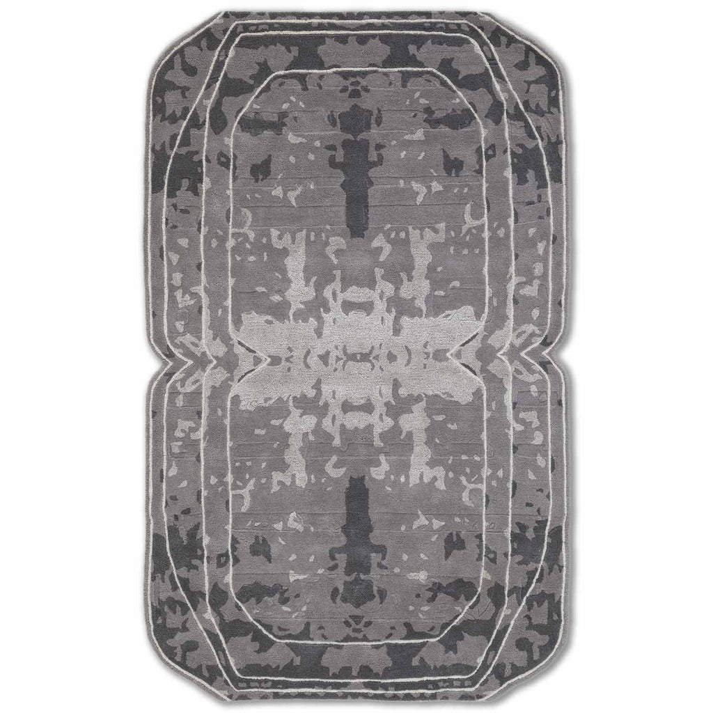 Grey Irregular Handmade Rug