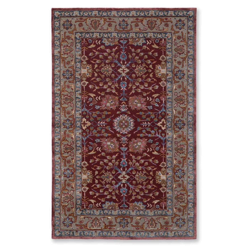 Mahin Maroon Hand Tufted Woolen Rug