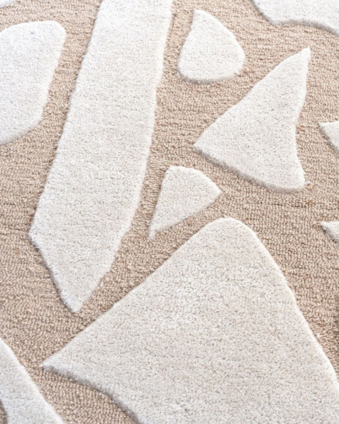 Beige & Ivory Bergamo New Zealand Wool Rug