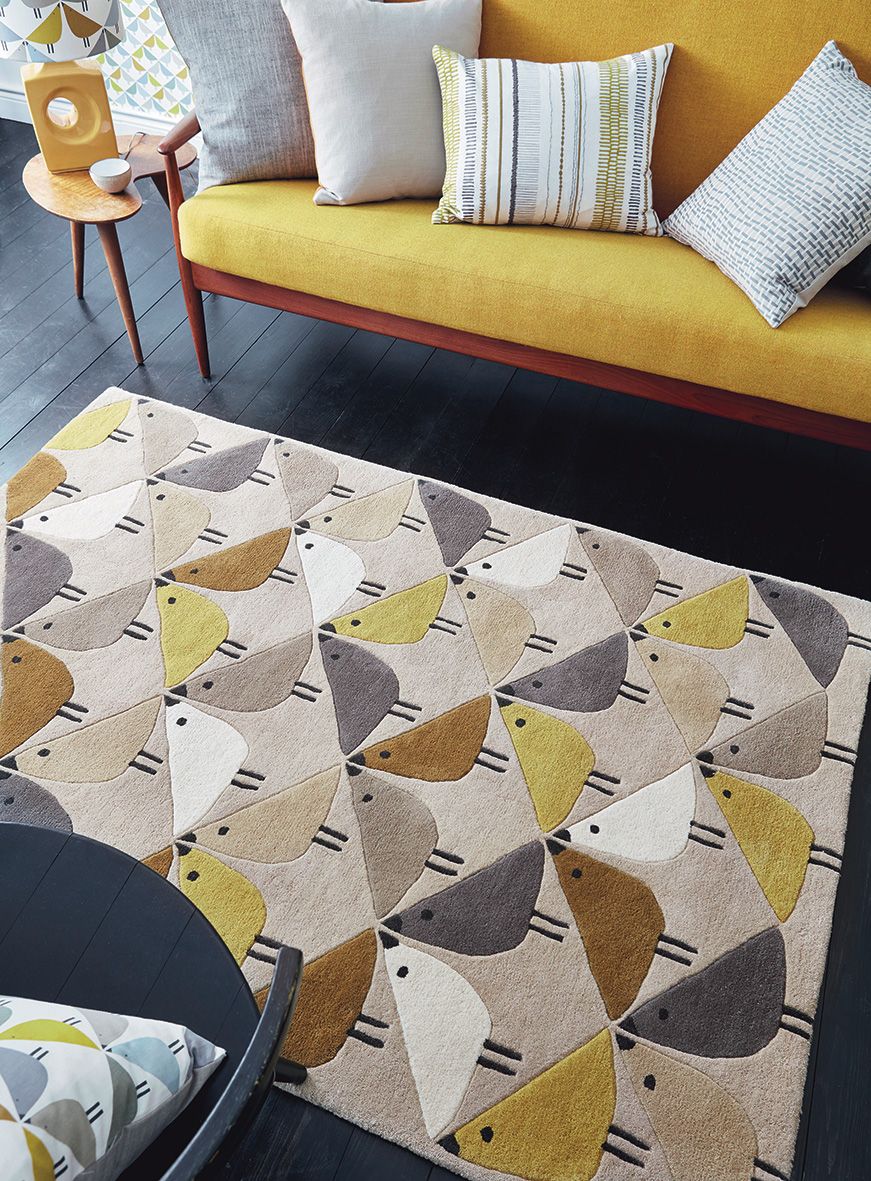 Birds Multicolor Hand Tufted Woolen Rug