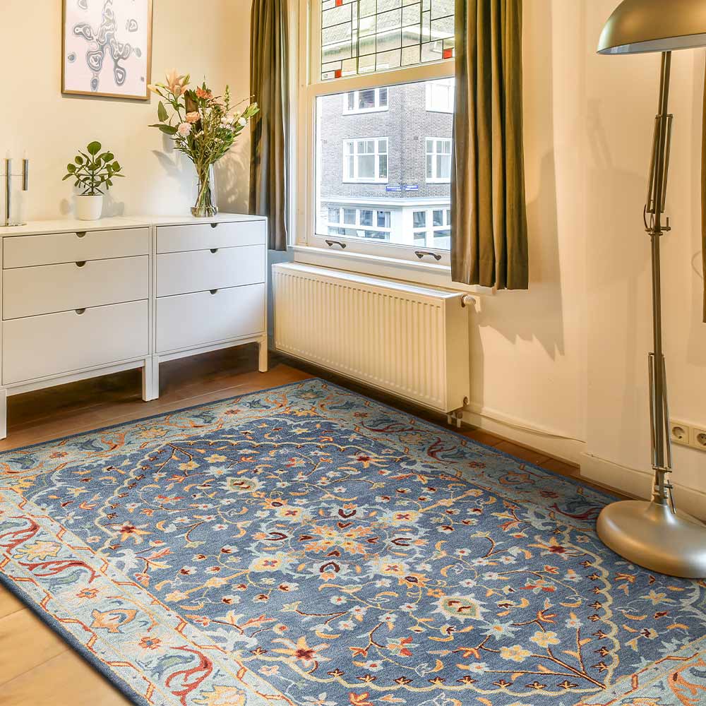 Anuradh Blue Hand Tufted Woolen Rug