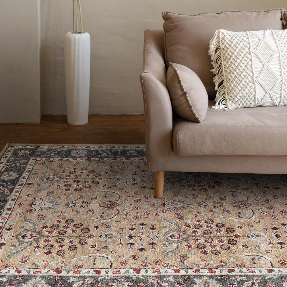 Mahal Beige Hand Tufted Woolen Rug