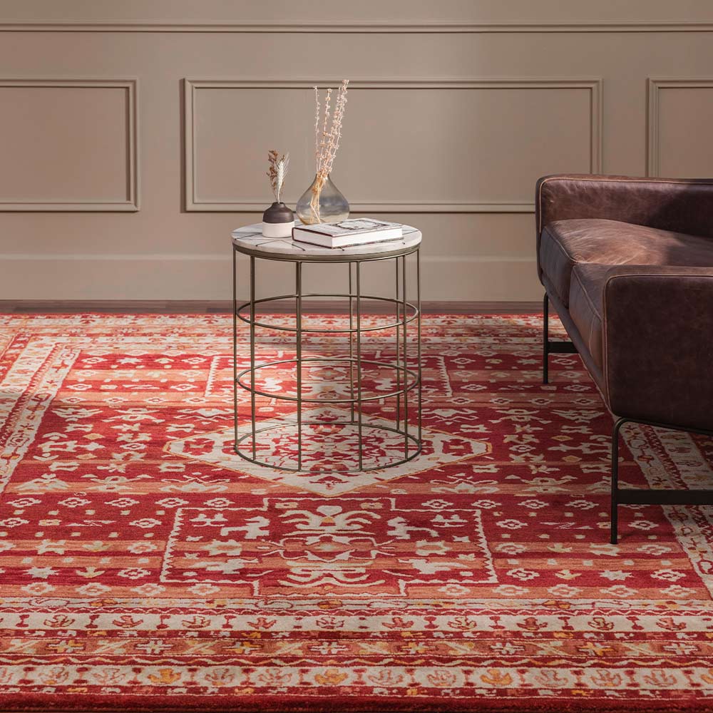 Askan Red Hand Tufted Woolen Rug