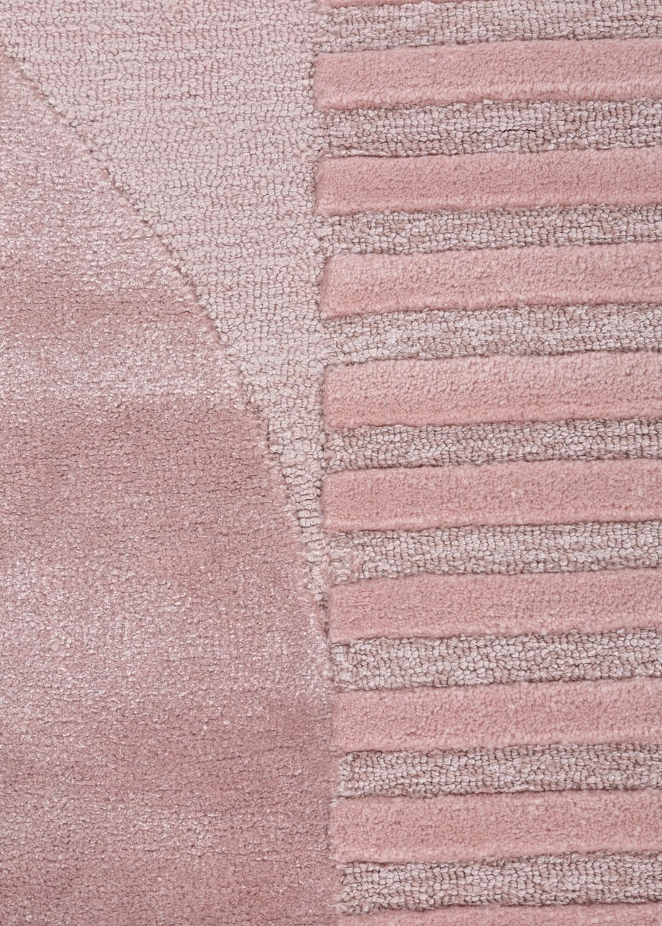 Blush Arches Pink Luxury Viscose Silk Rug