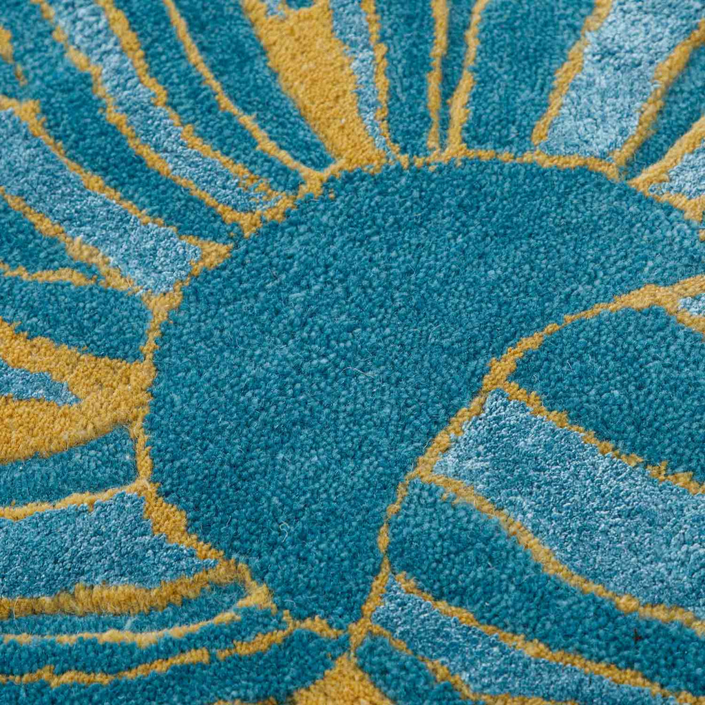 Blue Irregular Handmade Rug