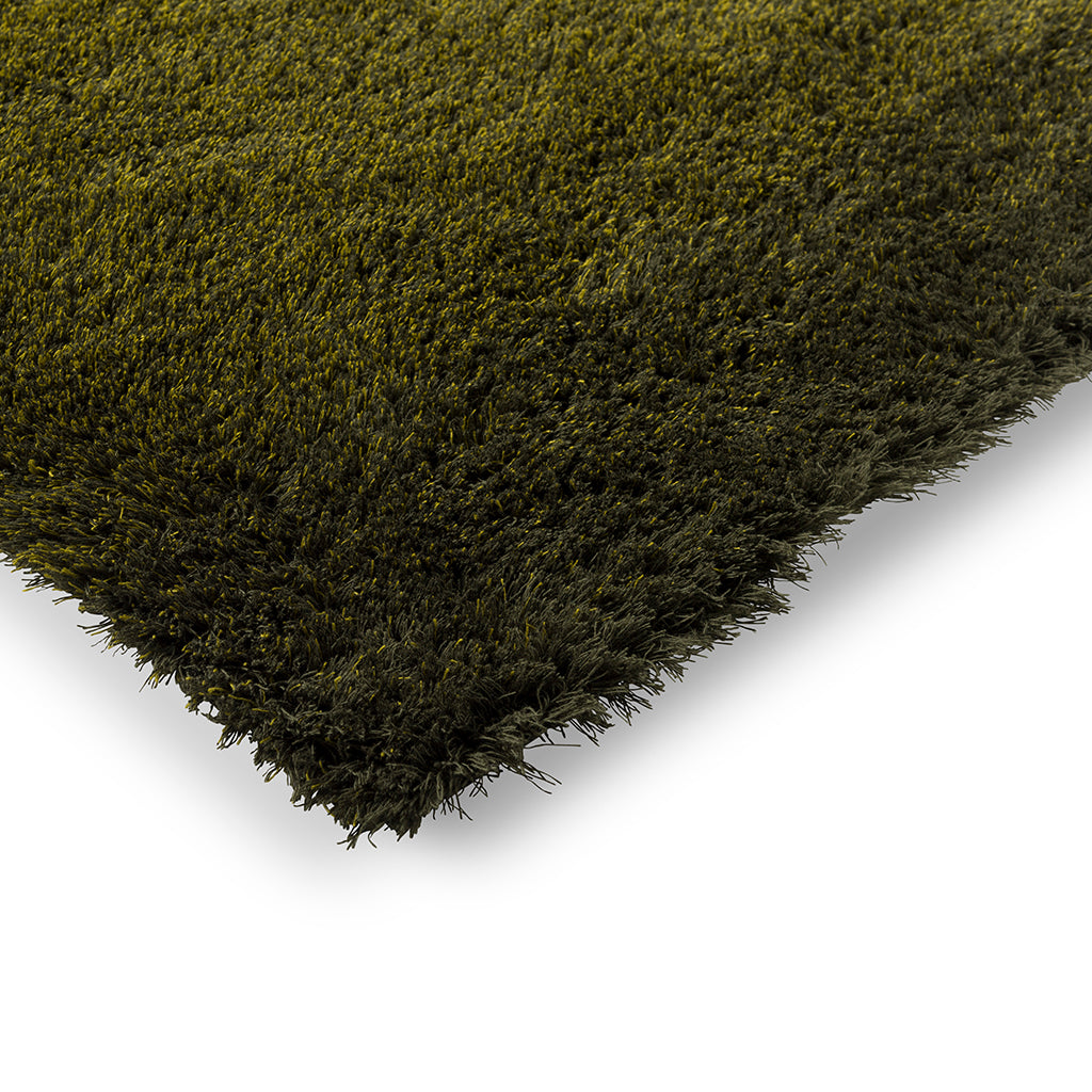 Olive Handcrafted Microfiber Solid Super Soft Shaggy Carpet