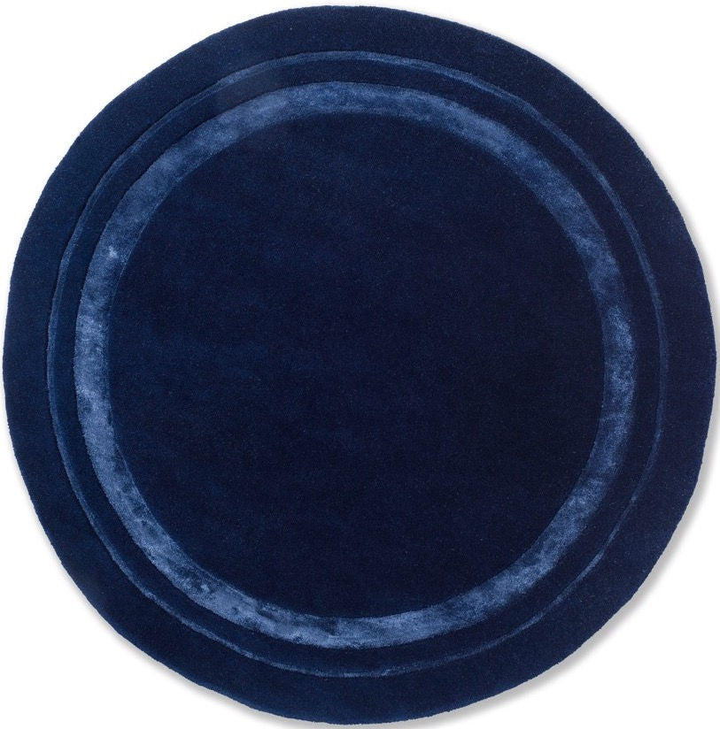 Redbrook Blue Modern Hand Tufted Woollen Round Rug