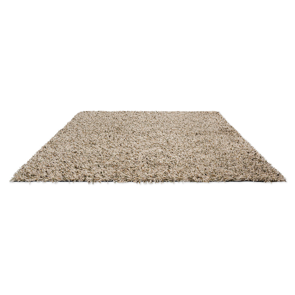 Beige Handcrafted Microfiber Solid Super Soft Shaggy Carpet