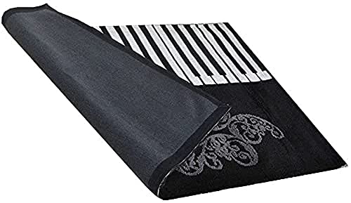 Black & White Hand Tufted Piano Wool Carpet For Living Room & Studio