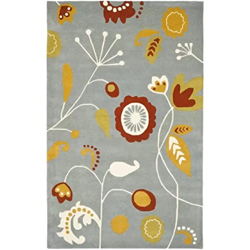 Floral Hand Tufted Wool Carpet For Living Room & Bed Room