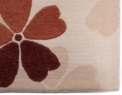 Multicolour Floral Hand Tufted Wool Carpet