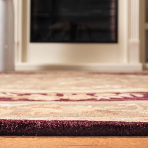 Maroon Persian Hand-Tufted Wool Carpet: Modern Design for Living Room, Bedroom, and Hall