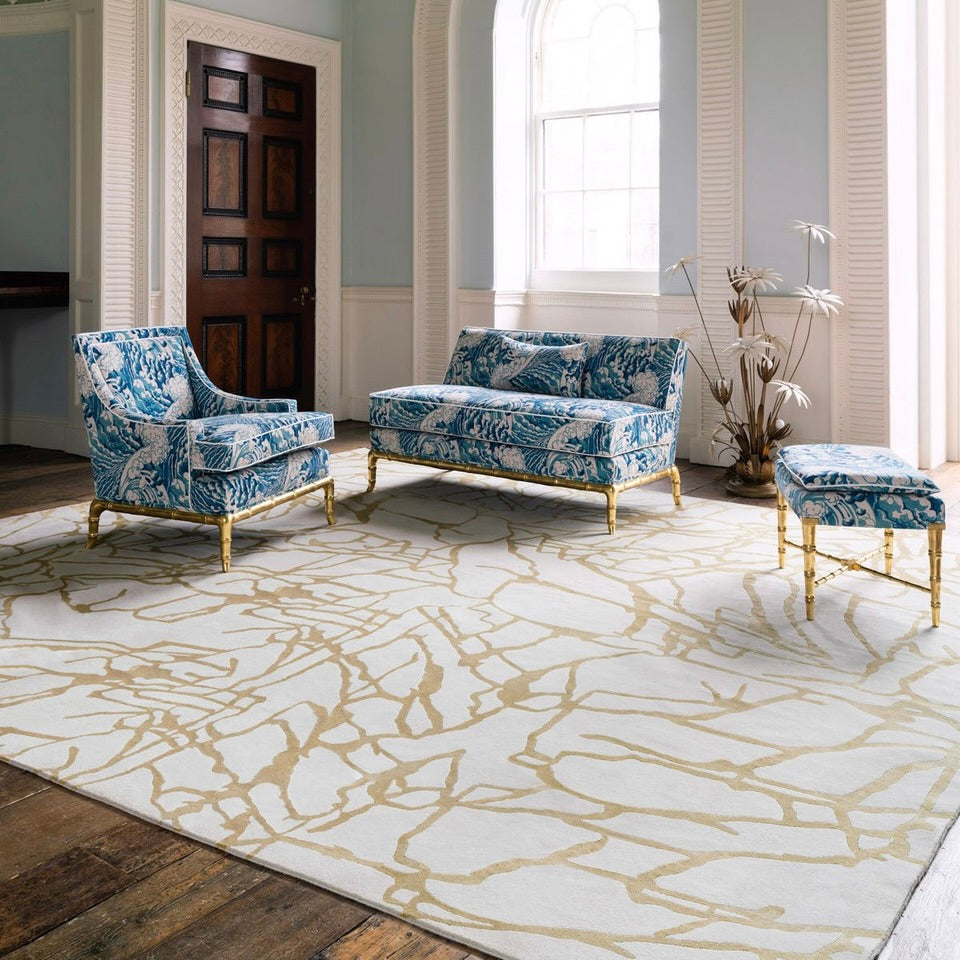 Ornate Hand Tufted Wool Designer Carpet