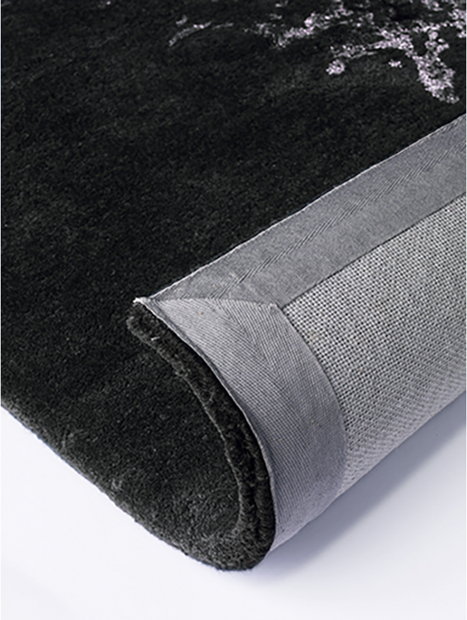 Panther Black Designer Hand Tufted Wool Designer Carpet