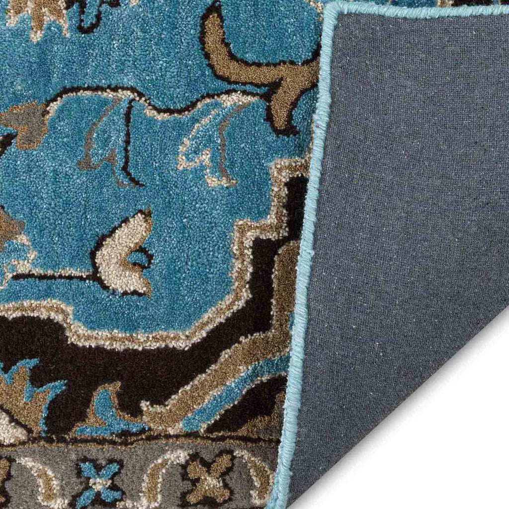 Heriz Ruga Blue Hand Tufted Woolen Rug