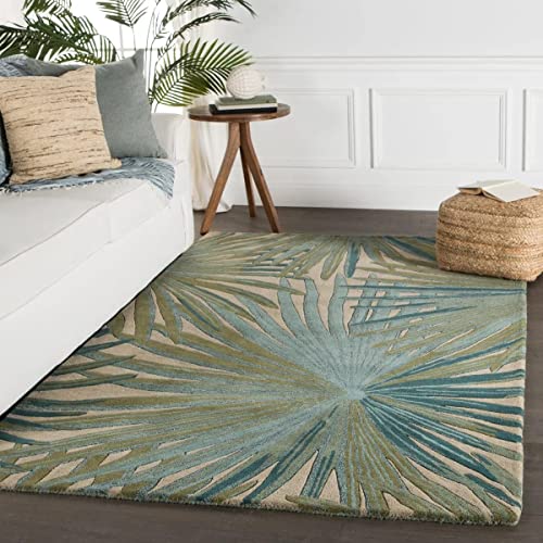 Coconut Tree Floral Hand Tufted Wool Carpet For Living Room & Bed Room