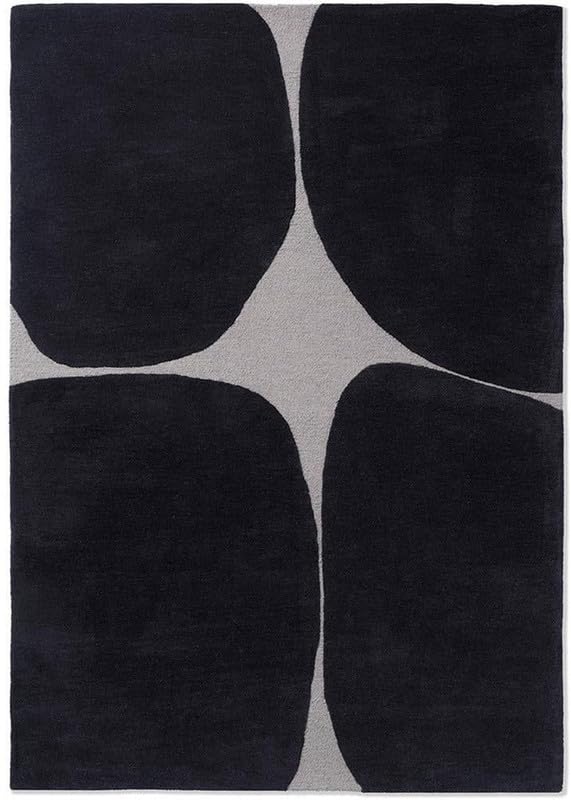 Black and Grey Hand Tufted Wool Carpet