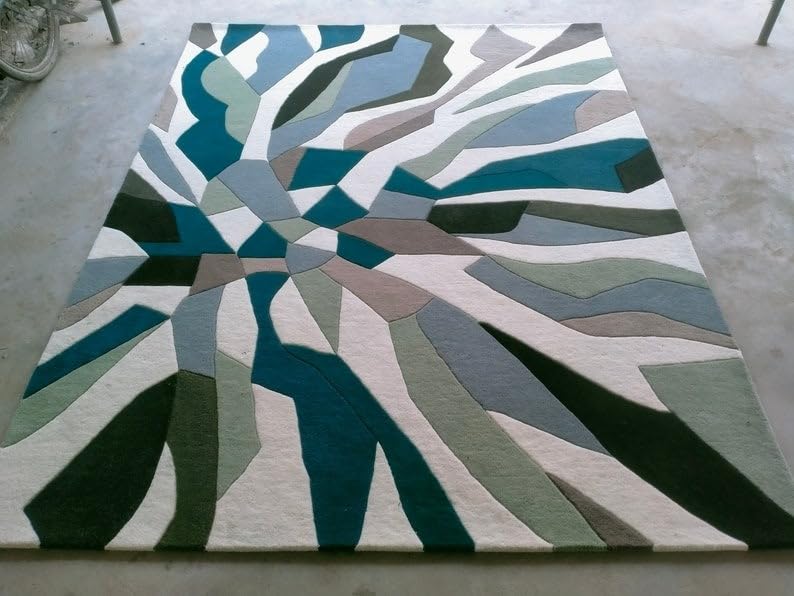 Multicolour Hand Tufted Wool Carpet