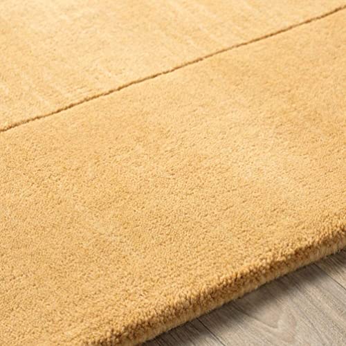 Hand Tufted Beige Geometric Wool Carpet For Living Room & Bed Room