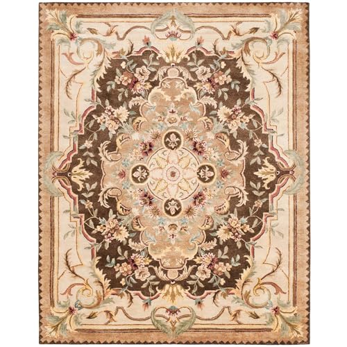 Black & Light Brown Persian Hand Tufted Wool Carpet Contemporary Design for Living Room, Bedroom, and Hall