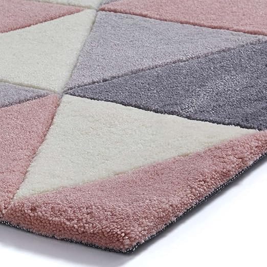 Multi Coloured Hand Tufted Wool Carpet For Living Room & Bed Room