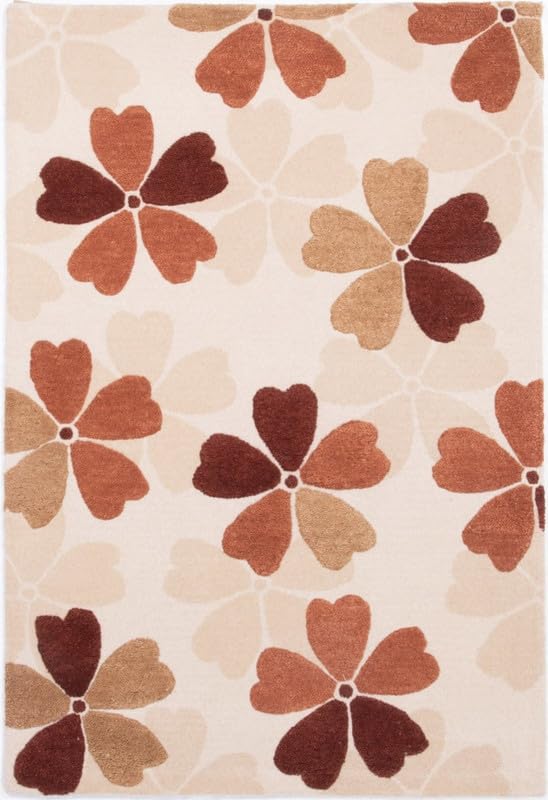 Multicolour Floral Hand Tufted Wool Carpet