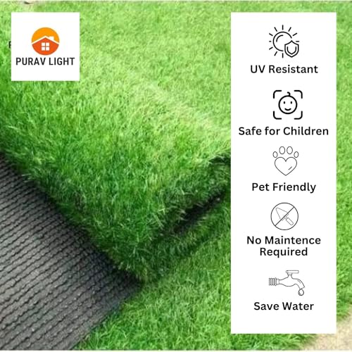 Artificial Grass - High Density Realistic Grass Carpet 35 mm Thick ( 2.5 ft Width)