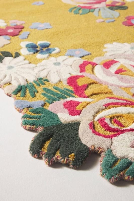 Multicolour Hand Tufted Wool Carpet