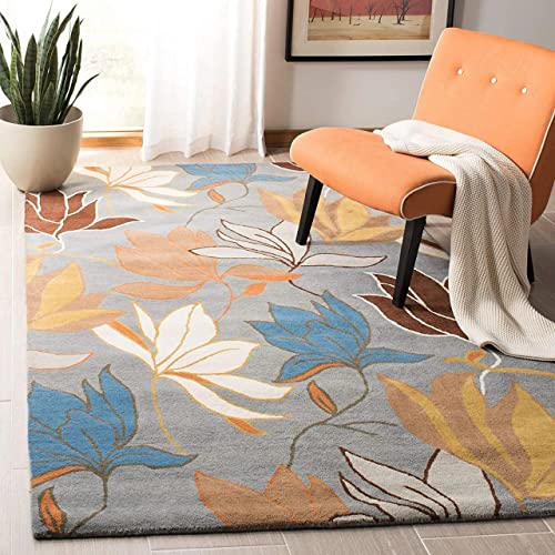 Floral Hand Tufted Wool Carpet For Living Room & Bed Room