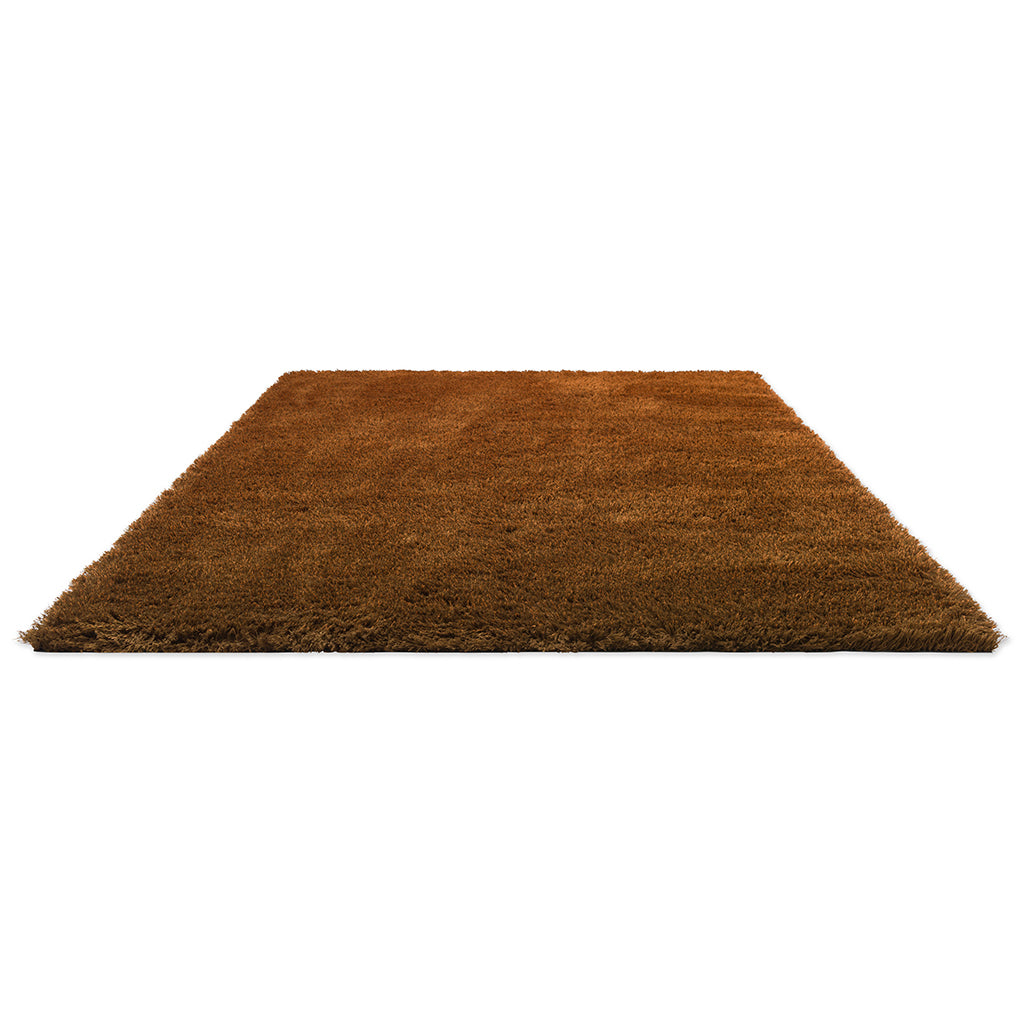 Rust Handcrafted Microfiber Solid Super Soft Shaggy Carpet