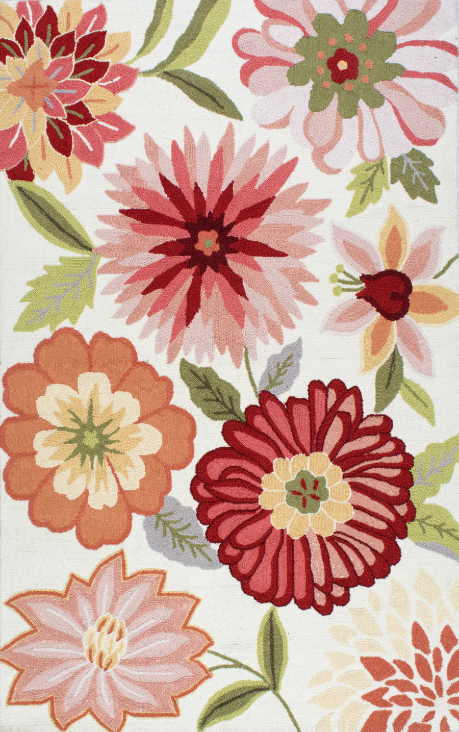 Floral Pattern Flower Bouquet Rug Pastel 9x12 Jewel Carpet