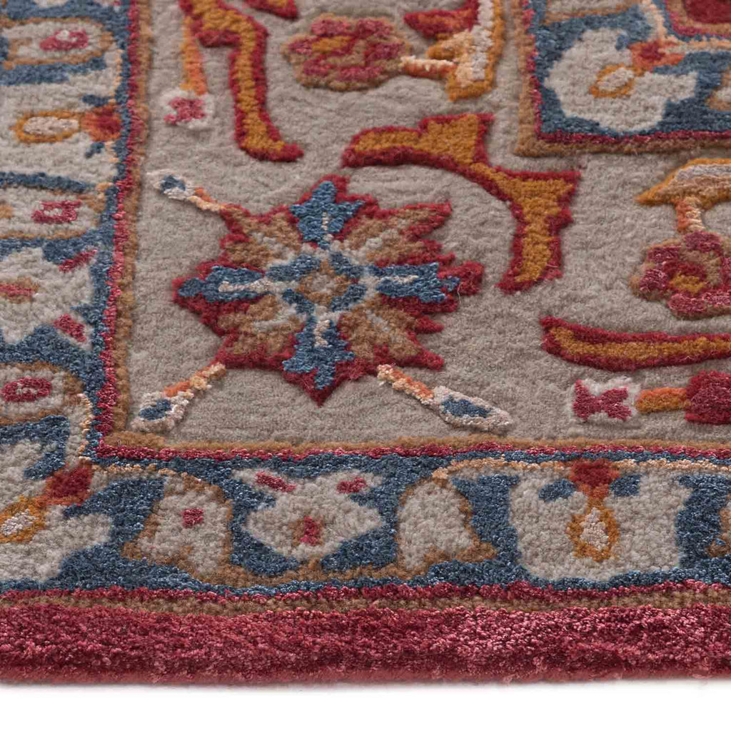 Mahin Maroon Hand Tufted Woolen Rug