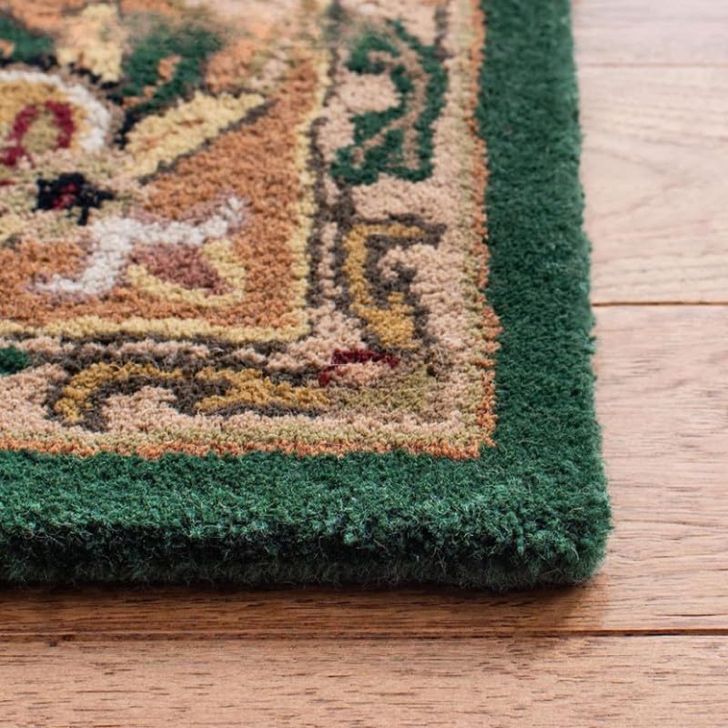 Green Hand Tufted Wool Carpet