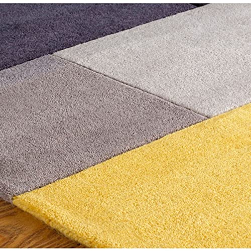 Gold & Yellow Multi Coloured Hand Tufted Wool Carpet