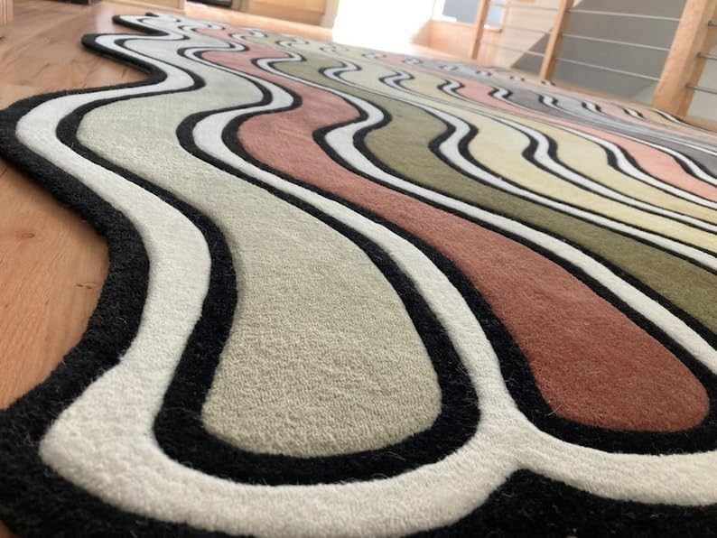 Multicolour Hand Tufted Wool Carpet