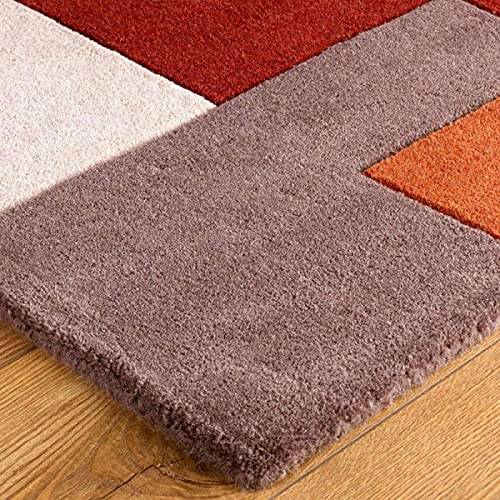 Handmade Multi Cubes Wool Rug For Living Room & Bed Room