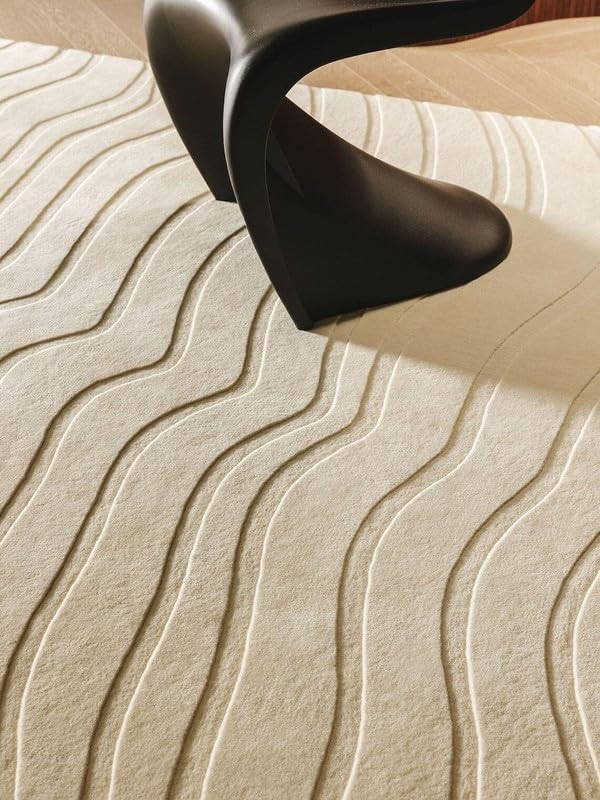 Beige Hand Tufted Wool Carpet