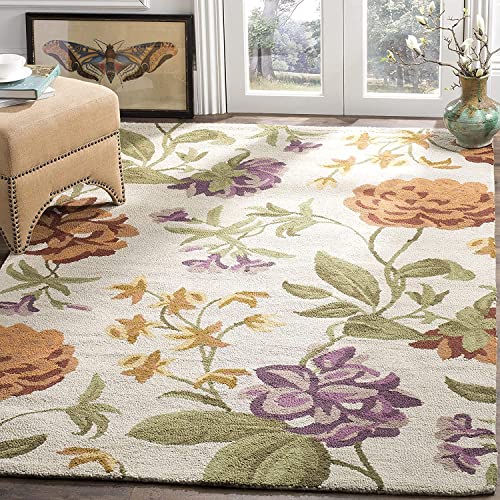 Floral Hand Tufted Wool Carpet For Living Room & Bed Room