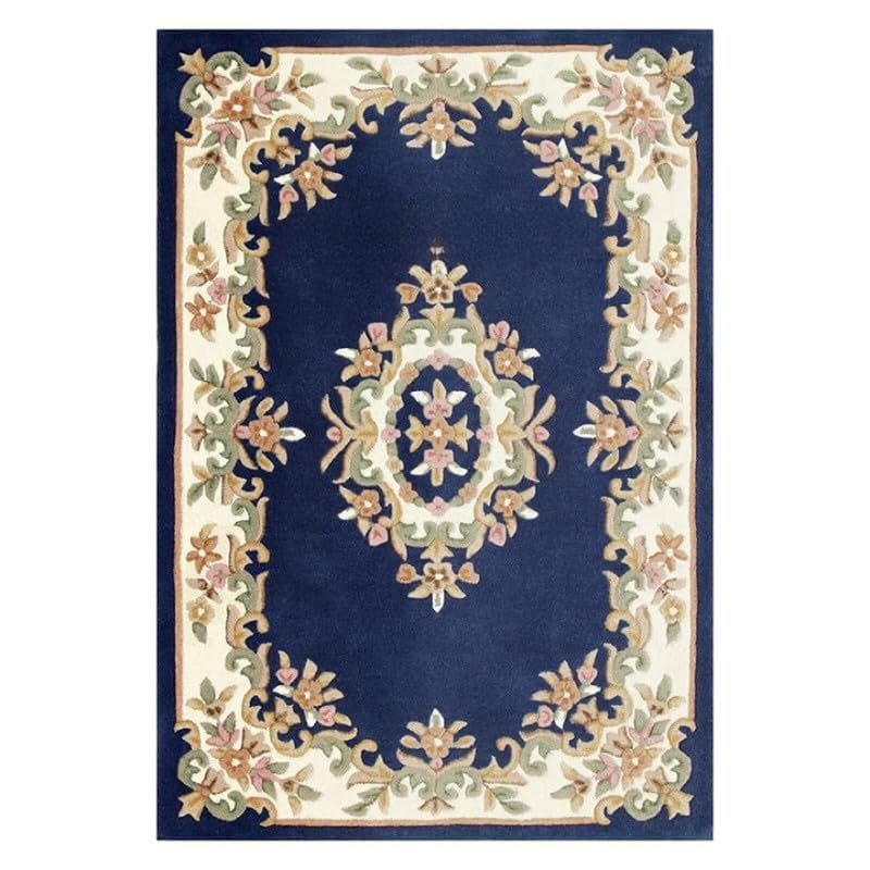 Blue Hand Tufted Wool Carpet