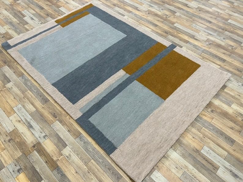 Multicolour Hand Tufted Wool Carpet