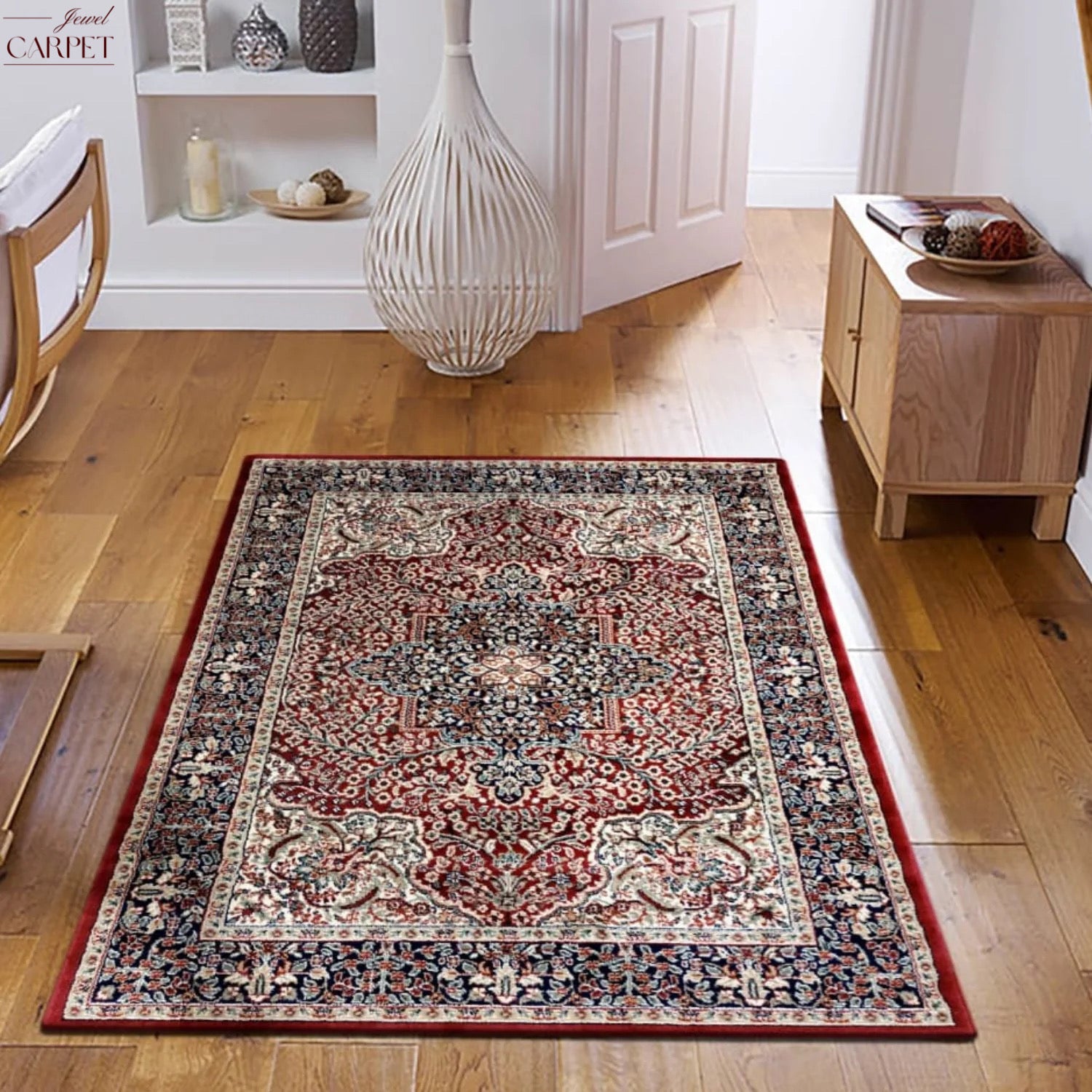Maroon Persian Wool Traditional Anti Skid Heavy Carpet