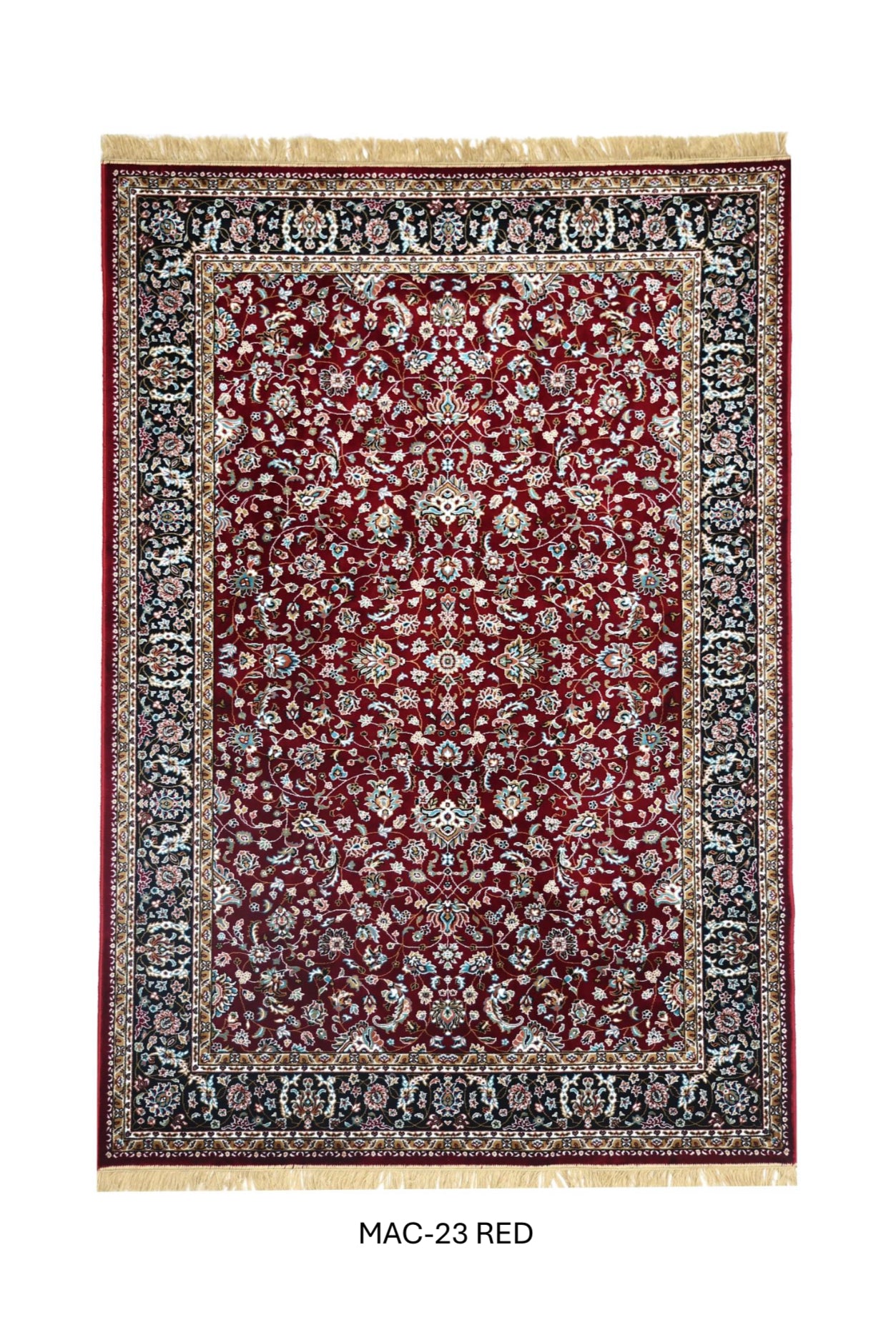 Red Persian Silk Carpet For Living Room & Bedroom Anti Skid Heavy Rug