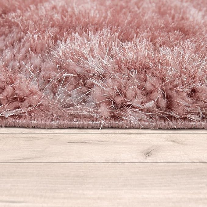 Baby Pink Moroccan Microfiber Super Soft Shaggy Carpet